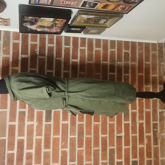 J. Crew Green Button-Up Shirt Dress, Size 10 - Picture 5 of 10